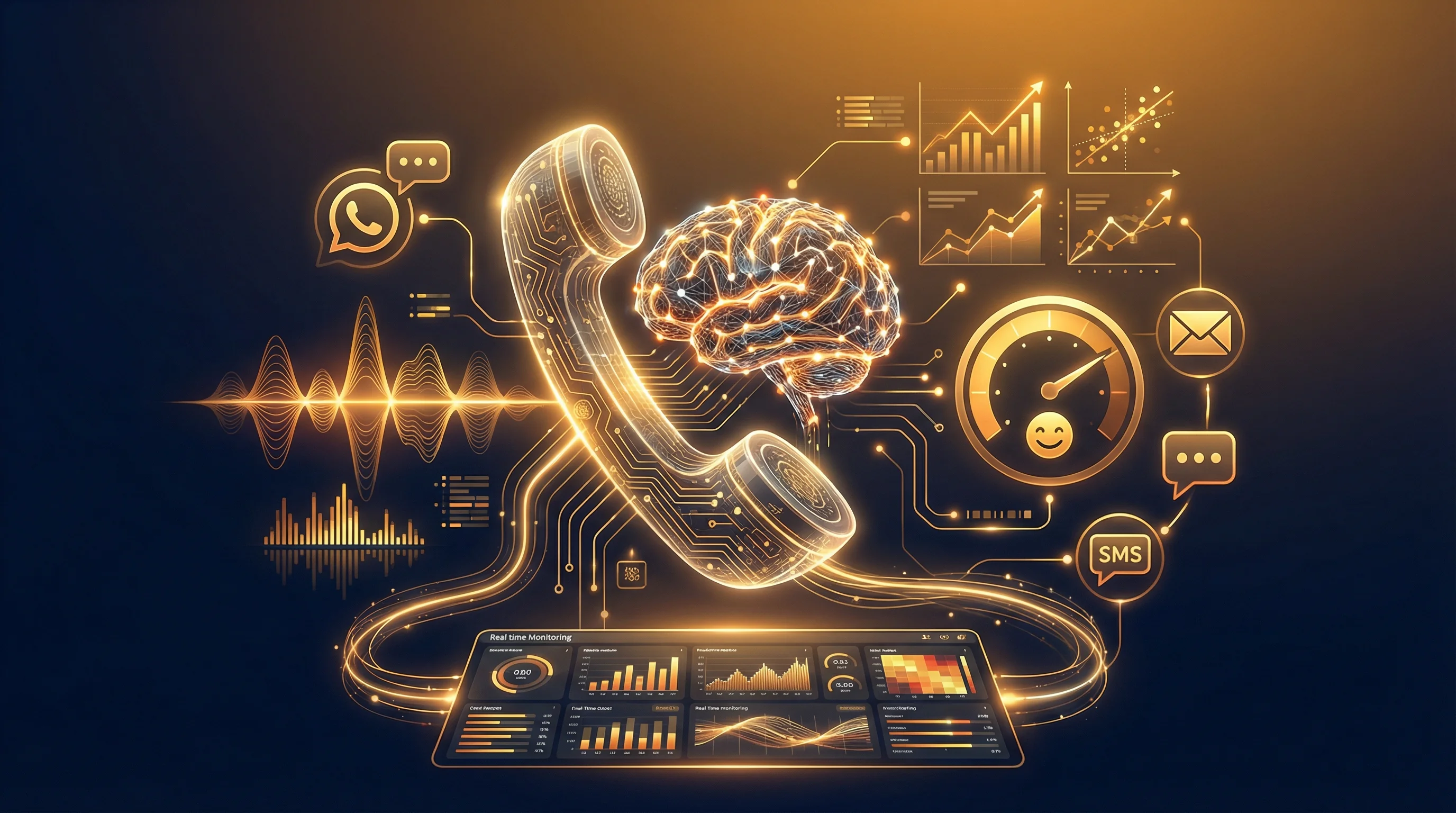 e DoT AI predictive dialer dashboard with real-time call analytics and CRM integration