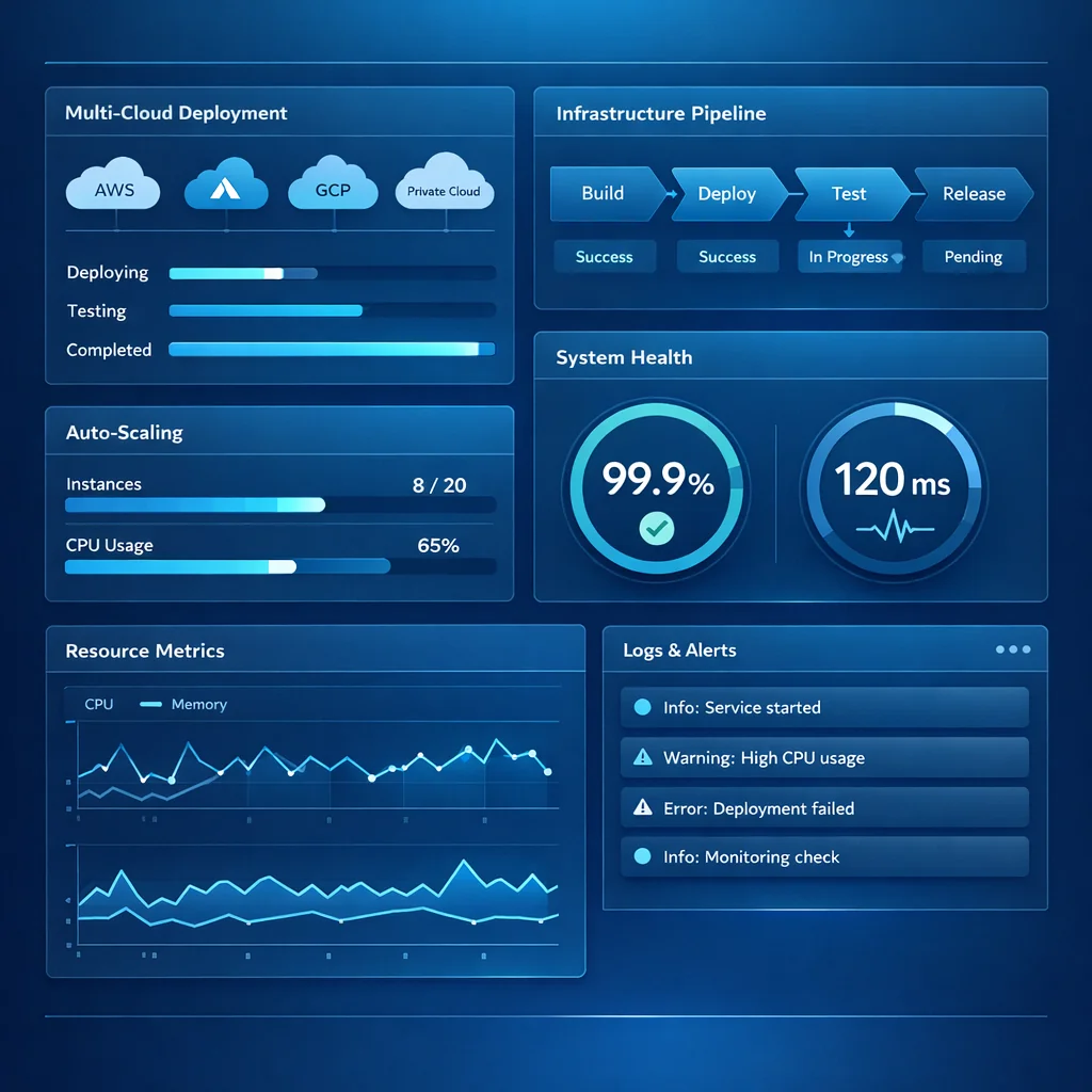 Cloud Servers & Setup – AWS, Azure, GCP infrastructure